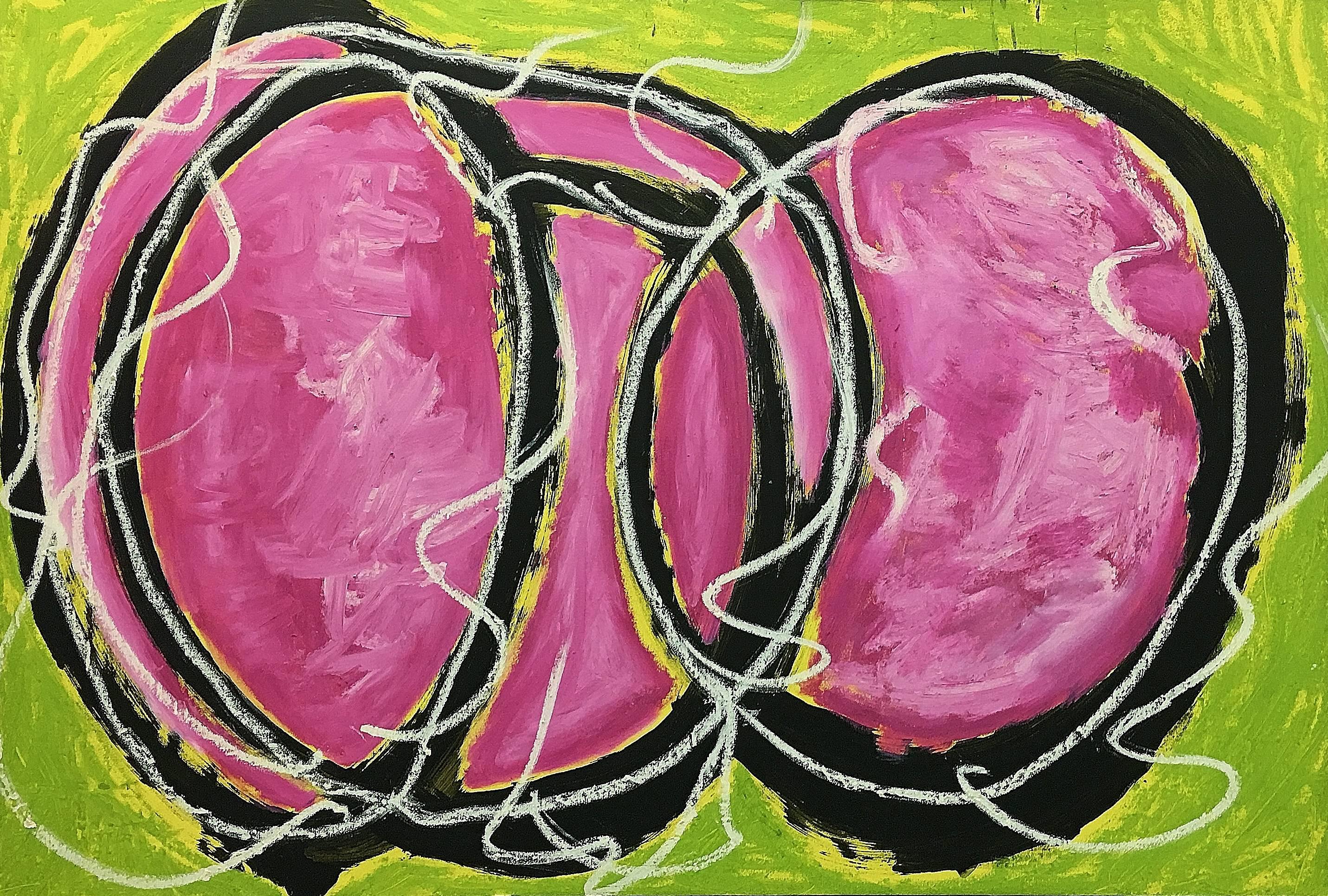 David Einstein Abstract Painting - Wabi Sabi Raw Gestures