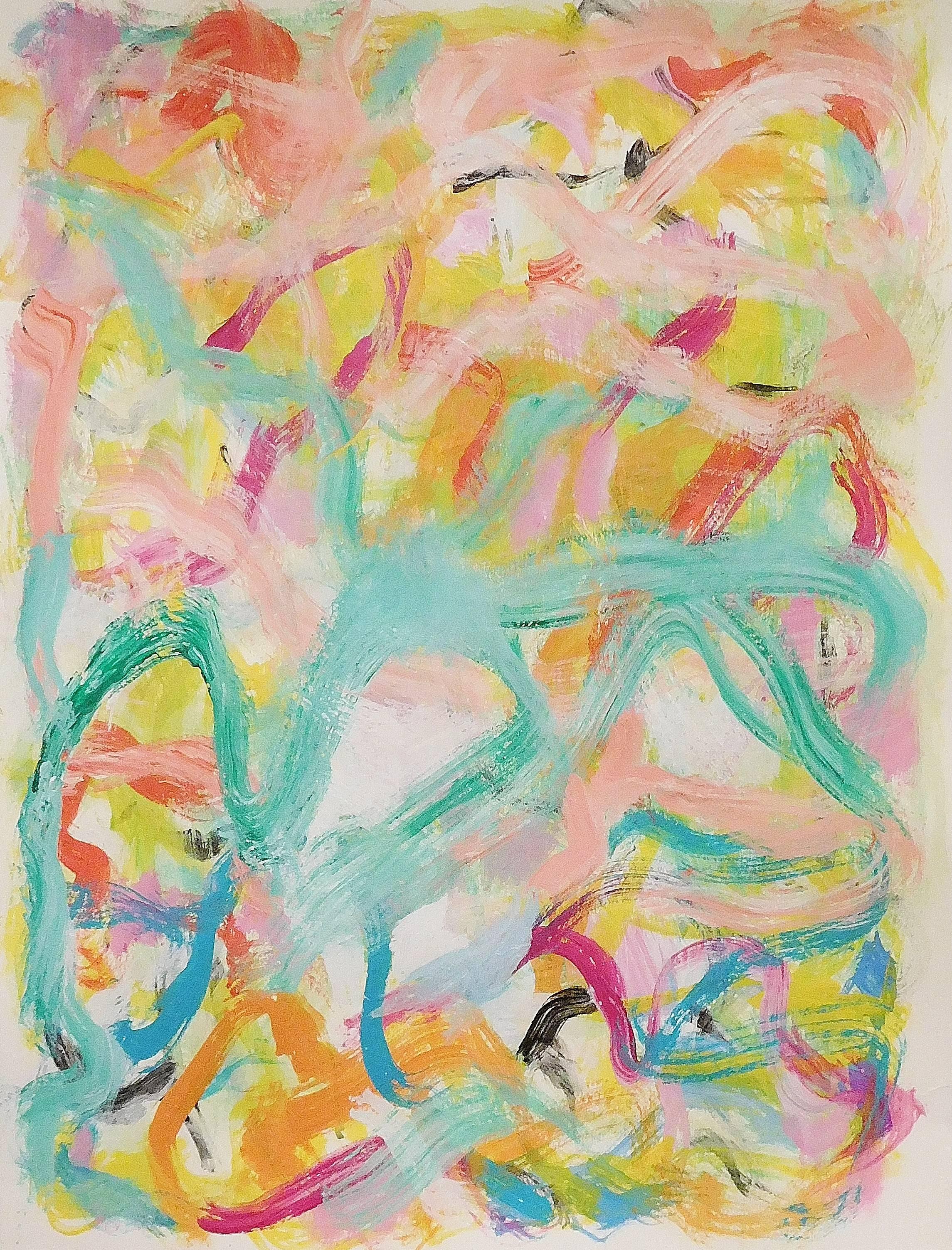 Isabel Gamerov Abstract Painting - Untitled, Pastel Series #3
