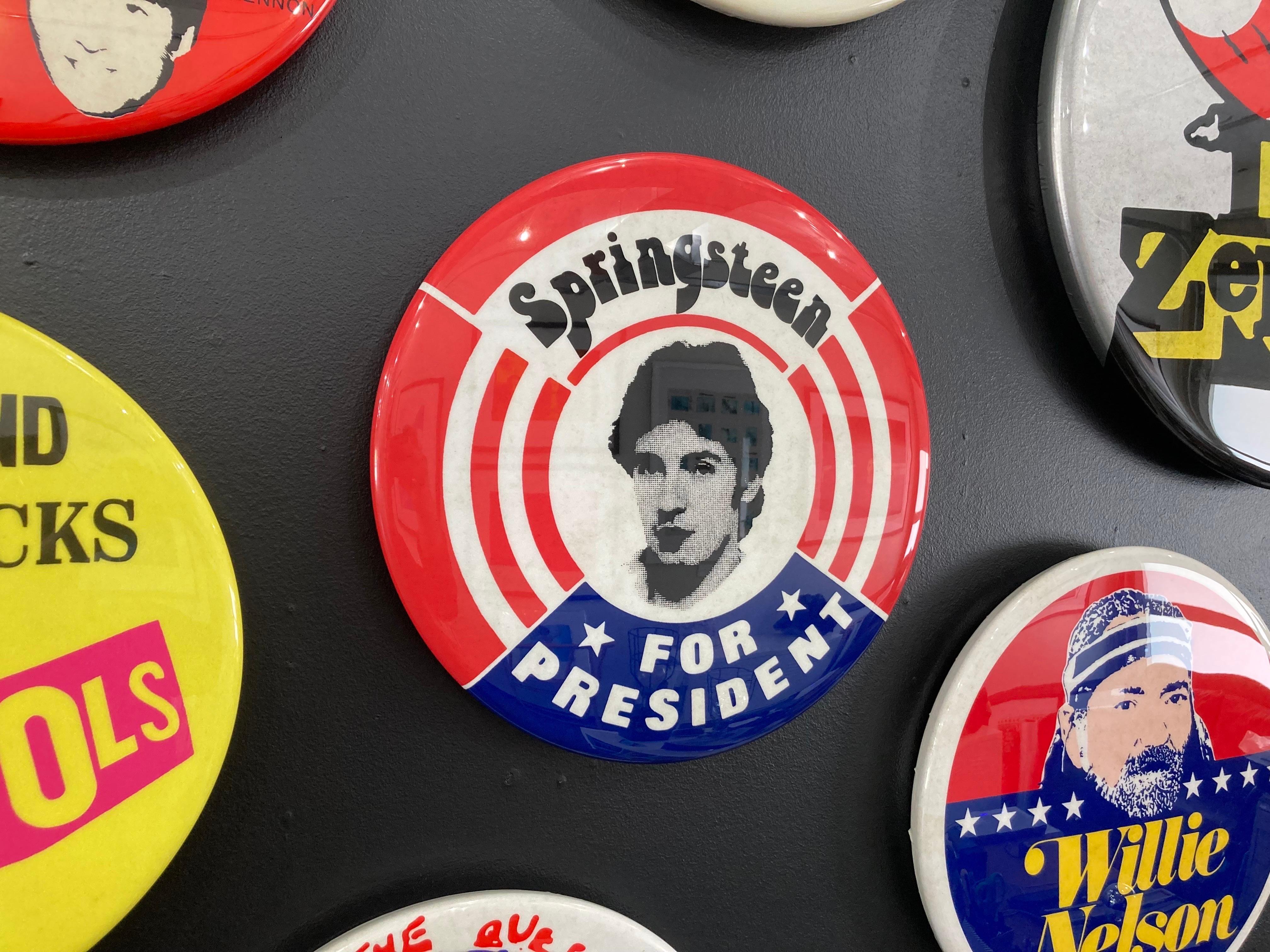 Bruce Springsteen For President Giant Handmade 3D Vintage Button For Sale 1