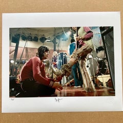 „ „Mick Giving Keith The Boot““, signierter Druck in limitierter Auflage von Bill Wyman