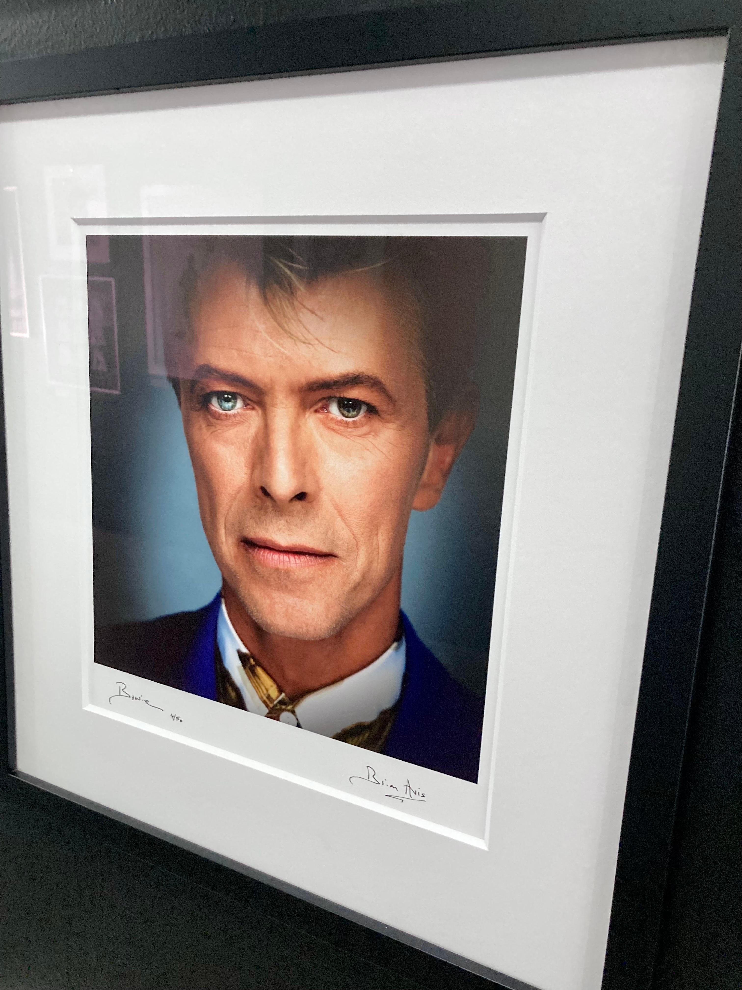 David Bowie portrait by Brian Aris, framed signed limited edition print For Sale 4