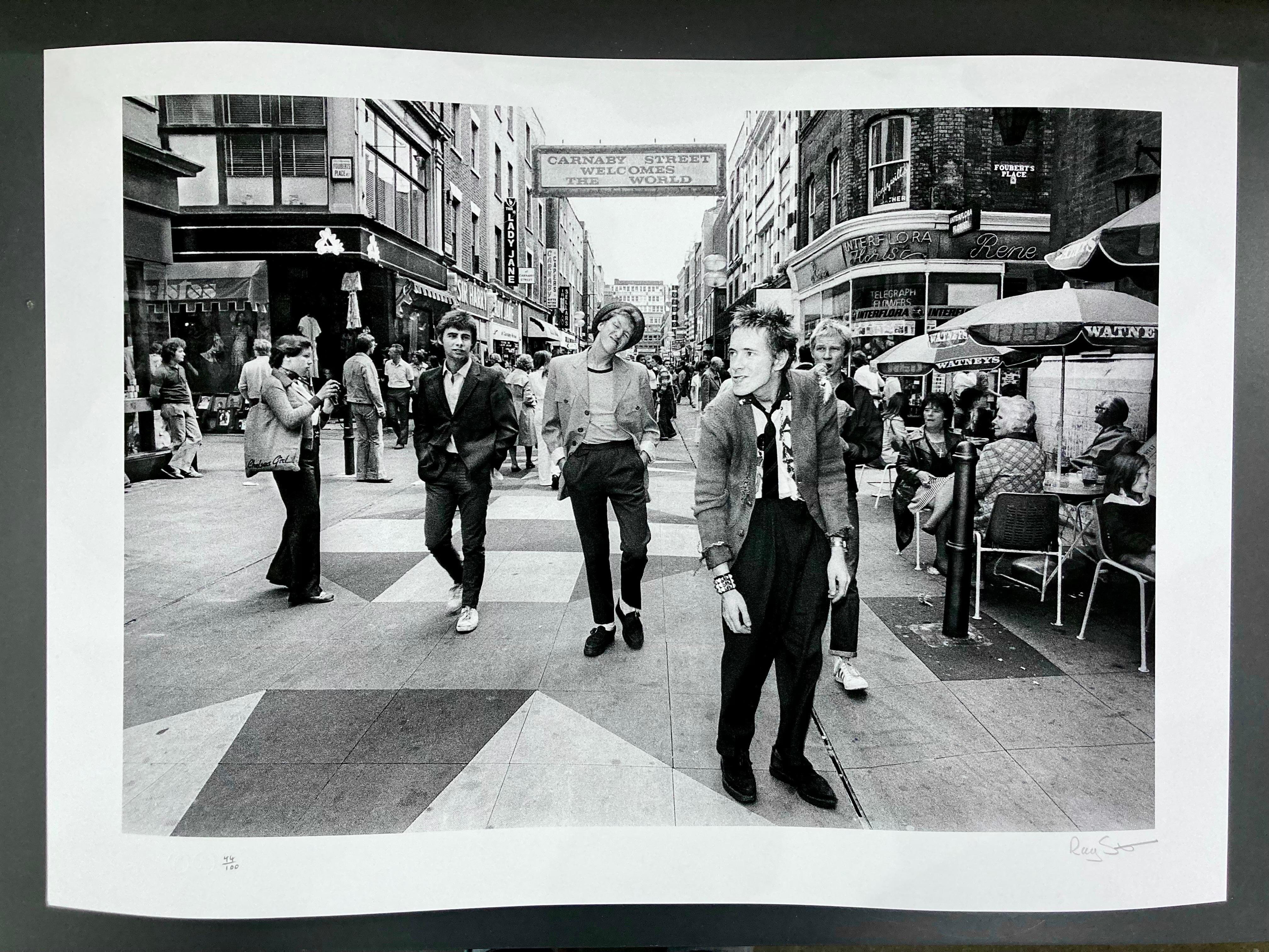 The Sex Pistols, Carnaby Street 1976 by Ray Stevenson For Sale 1