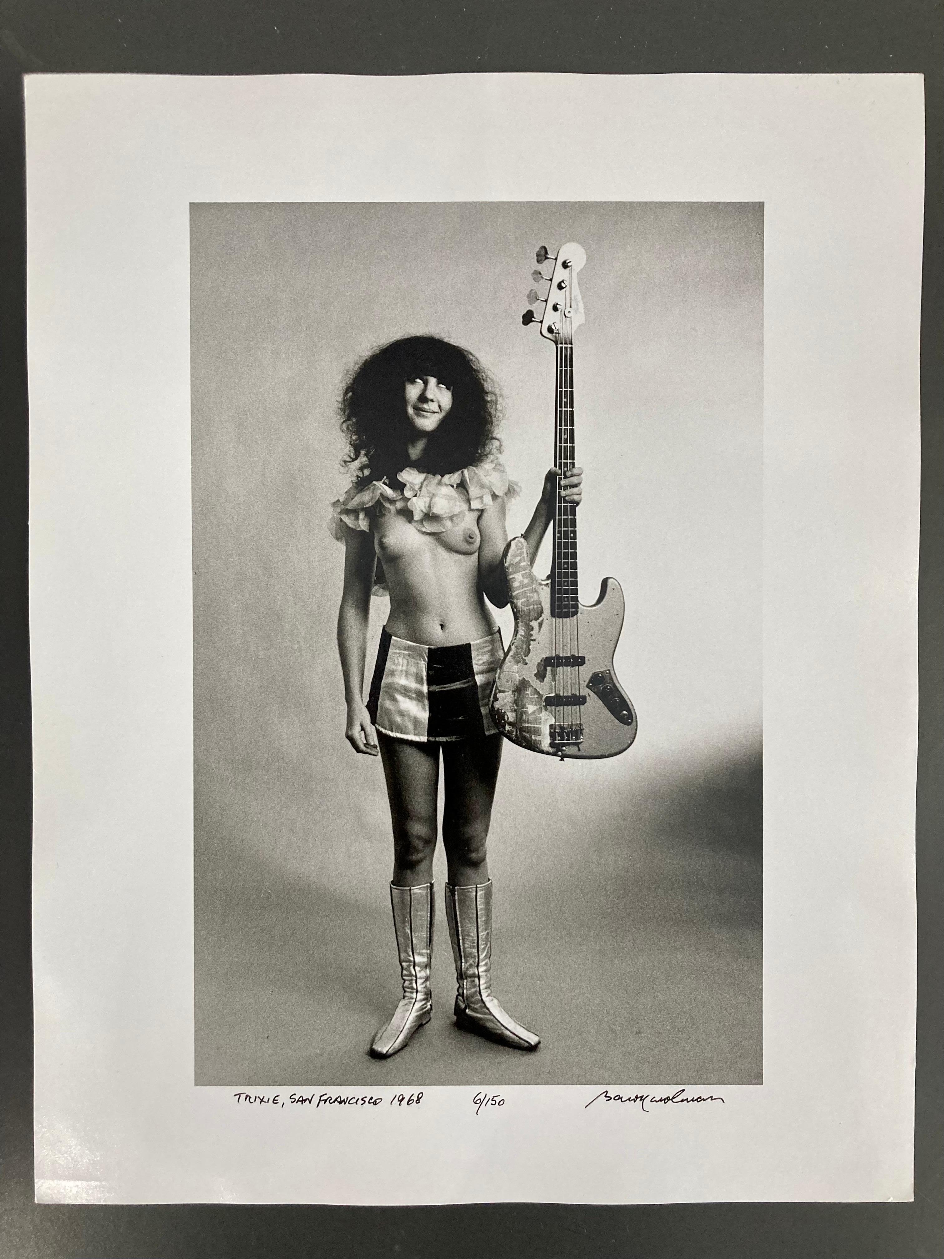 Miss Trixie 1968 Groupies, signed limited edition silver gelatin print - Photograph by Baron Wolman