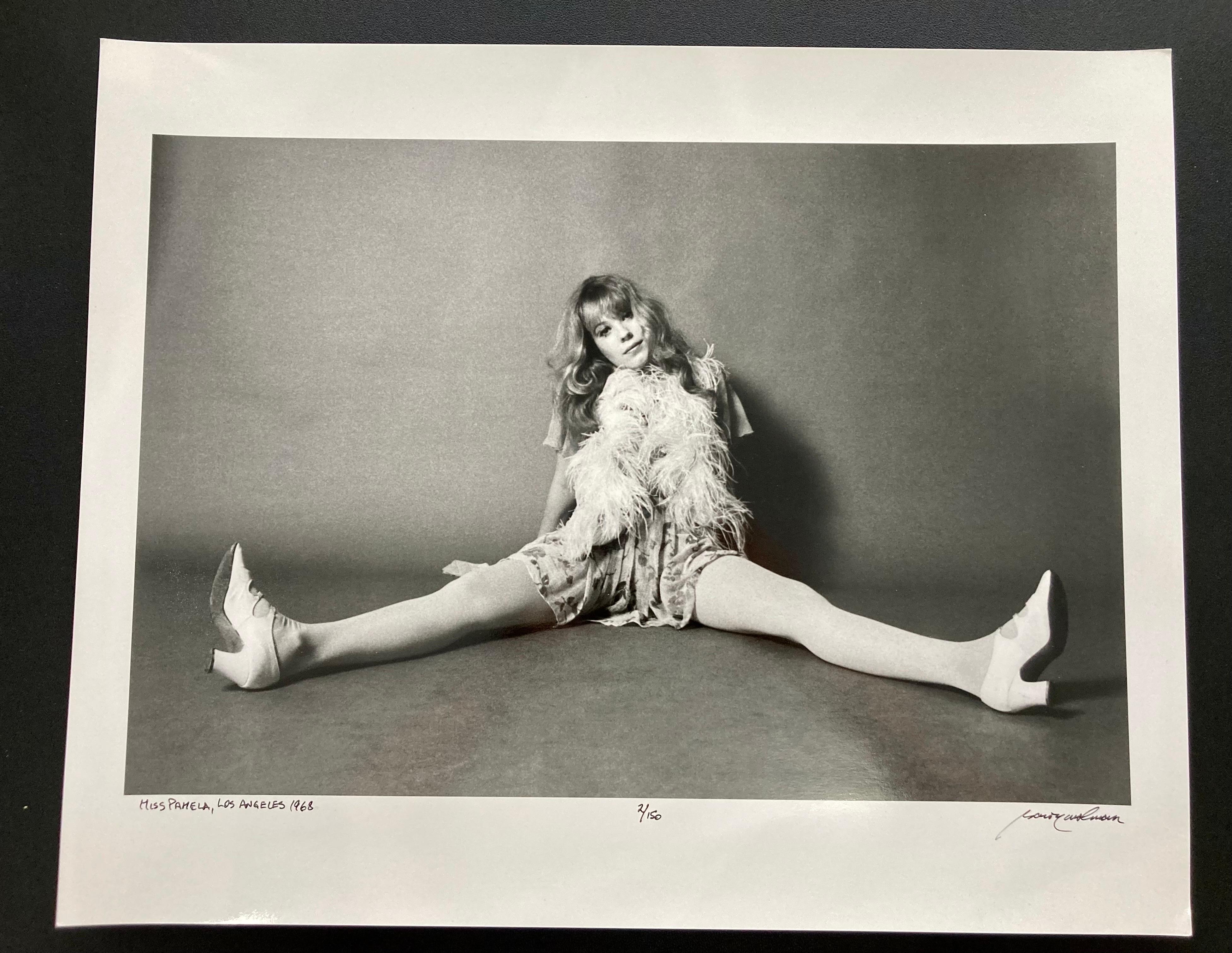 Pamela Des Barres 1968 Groupies, signed limited edition silver gelatin print - Photograph by Baron Wolman