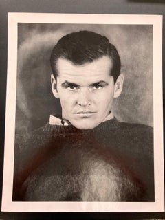 Jack Nicholson 1961 portrait by Monte Hellman. Signed silver gelatin print