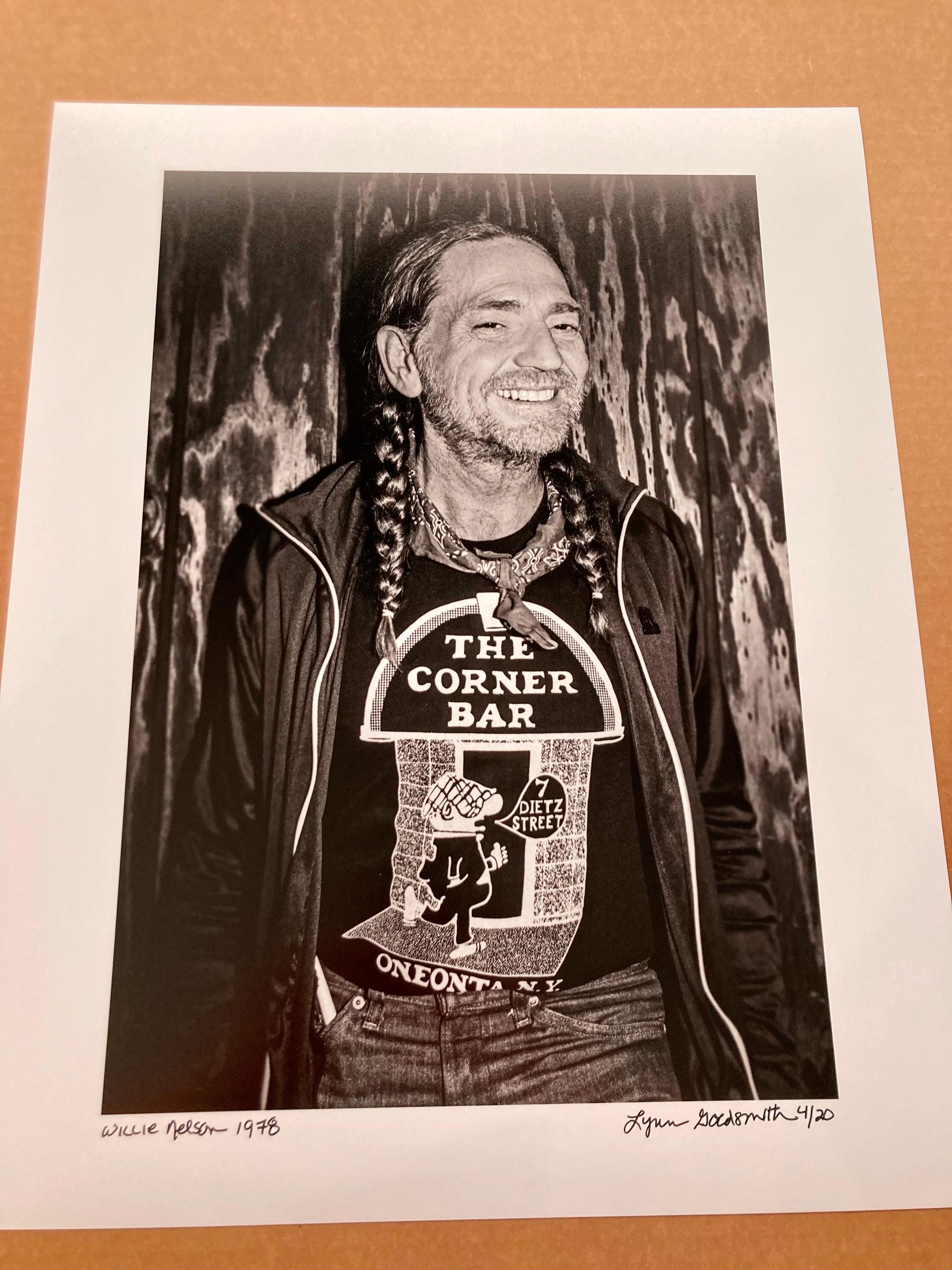 Willie Nelson portrait by Lynn Goldsmith signed limited edition 16x20