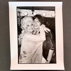 Mick Jagger and Dolly Parton Retro silver gelatin print by Allan Tannenbaum