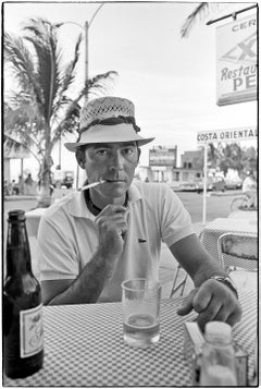 Hunter S Thompson at Pepe's Bar in Cozumel Mexico by Al Satterwhite