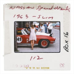 Bahamas Speed Week, stampa su diapositiva a colori in stile retrò di Slim Aarons