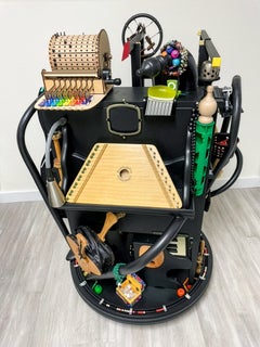 Zeitgenössische Mixed-Media-Wunderkammer-Skulptur – Musikalische Reise 1297