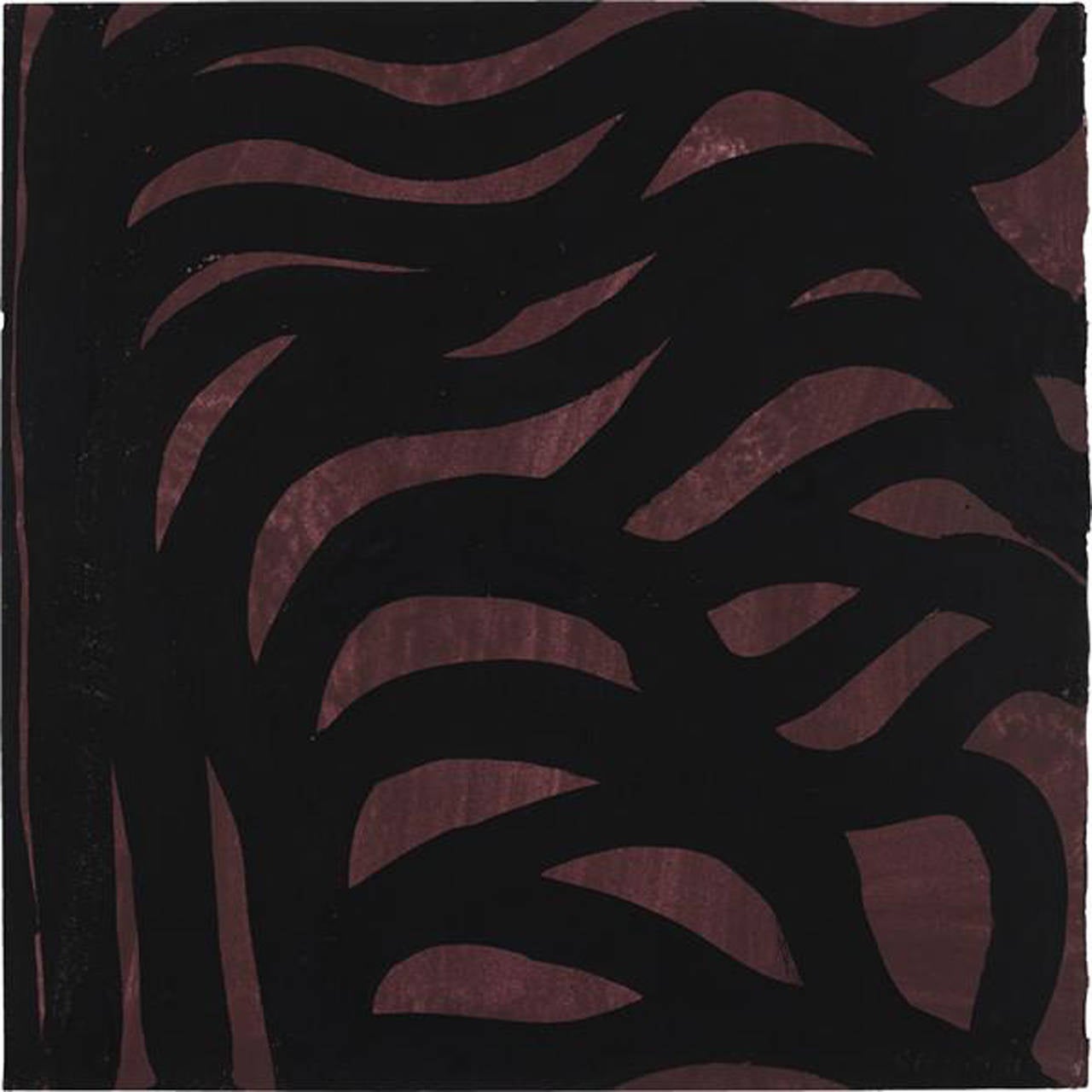 Sol LeWitt Abstract Painting - Untitled (Purple and Black)