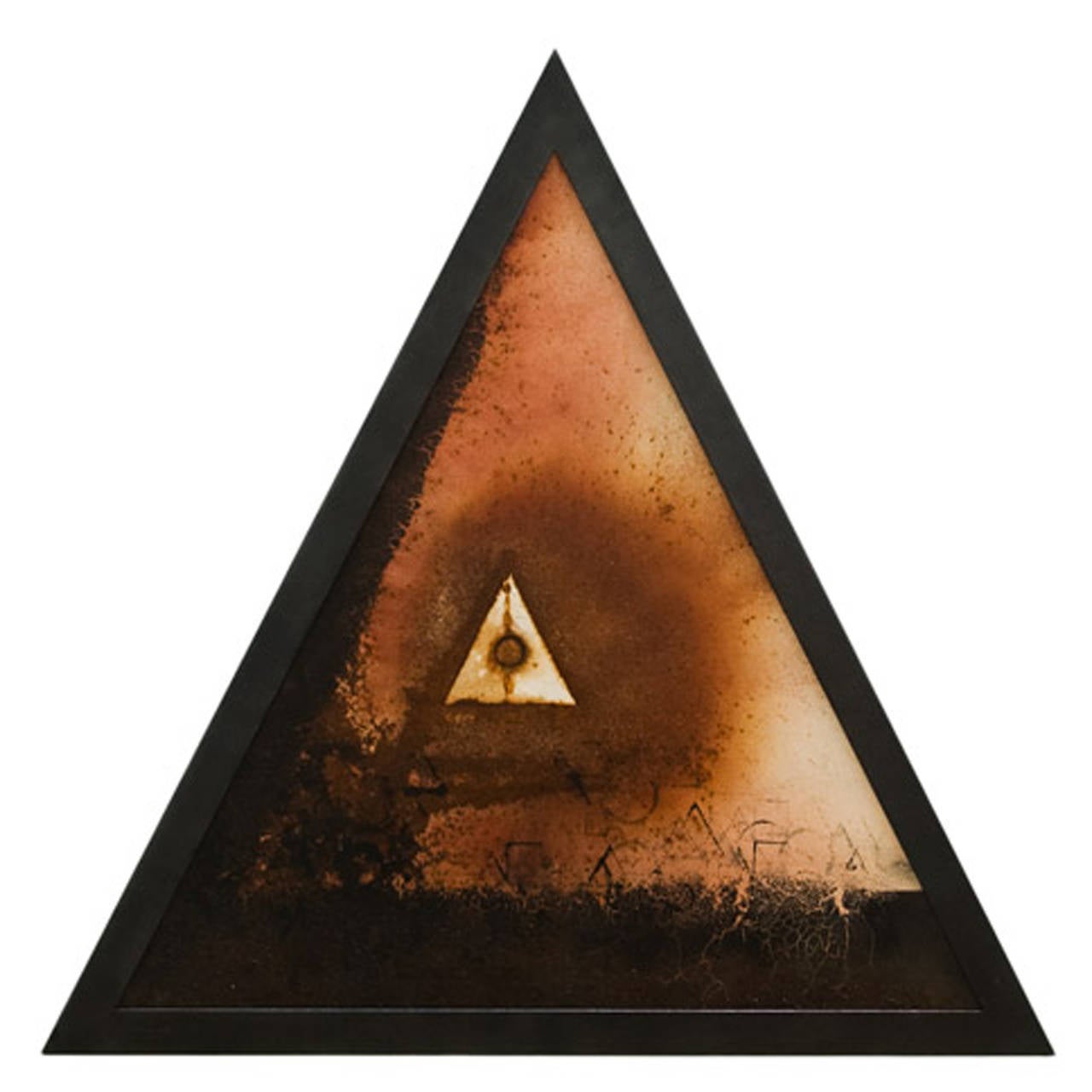 Oxidation Square Circle Triangle - Abstract Painting by JP Long