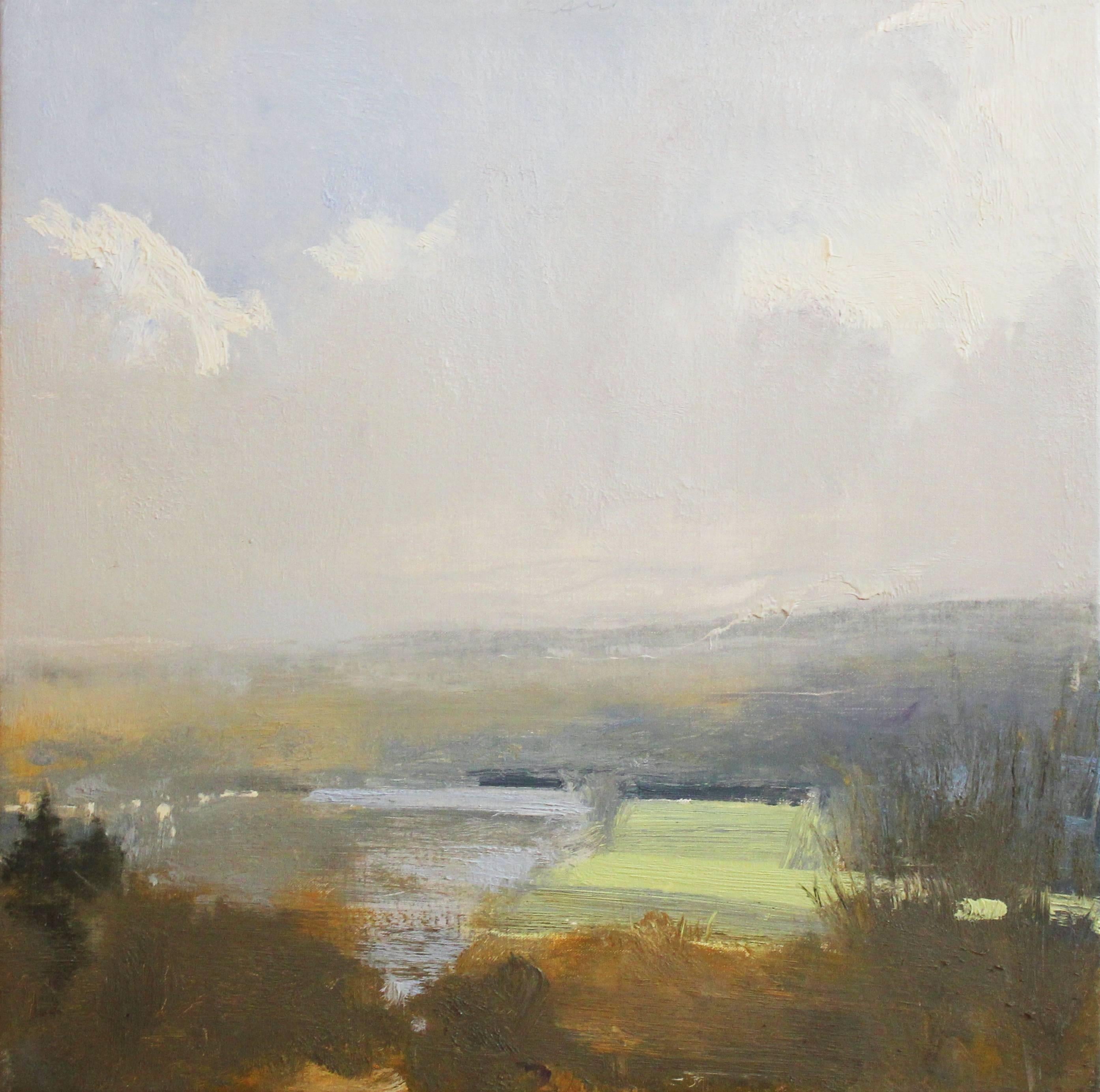 "Long Meadow No. 2" fängt mühelos die atmosphärische Subtilität einer weiten Landschaft ein. Es zeigt, wie sehr sich Aho der Textur und dem Pinselstrich widmet, da er die Beziehung zwischen Boden und Himmel meisterhaft wiedergibt. Indem er seine