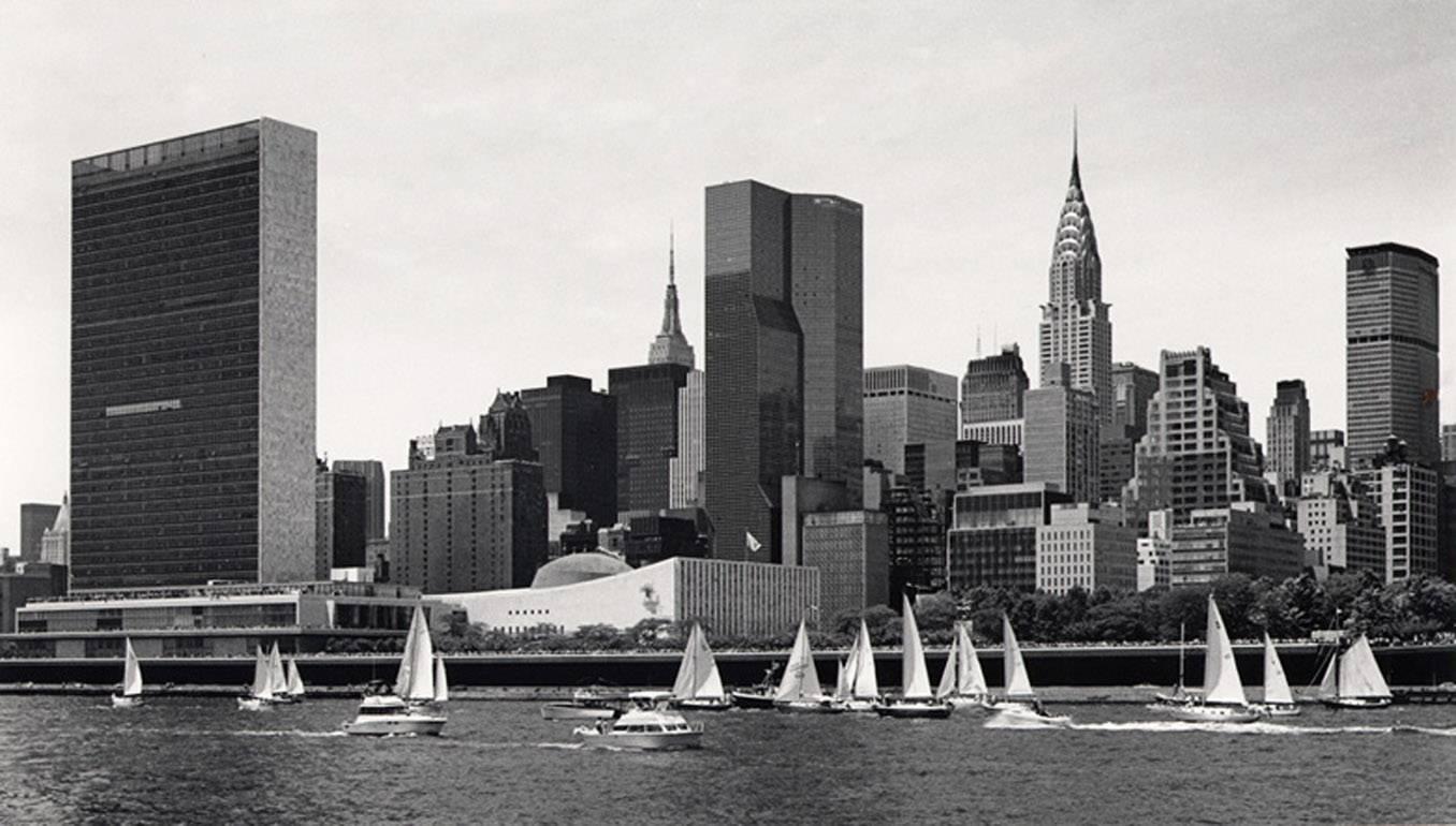 George Forss Black and White Photograph - East River Regatta