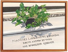 Berninis Grabmal in Rom, Original Ölgemälde, Zeitgenössische Kunst