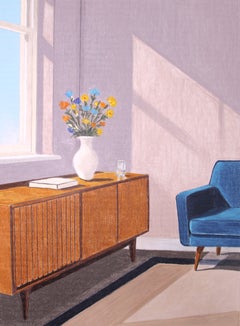 Luz y silencio, técnica mixta, arte contemporáneo francés, escena de interior