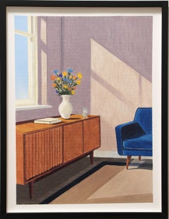 Luz y silencio, técnica mixta, arte contemporáneo francés, escena de interior