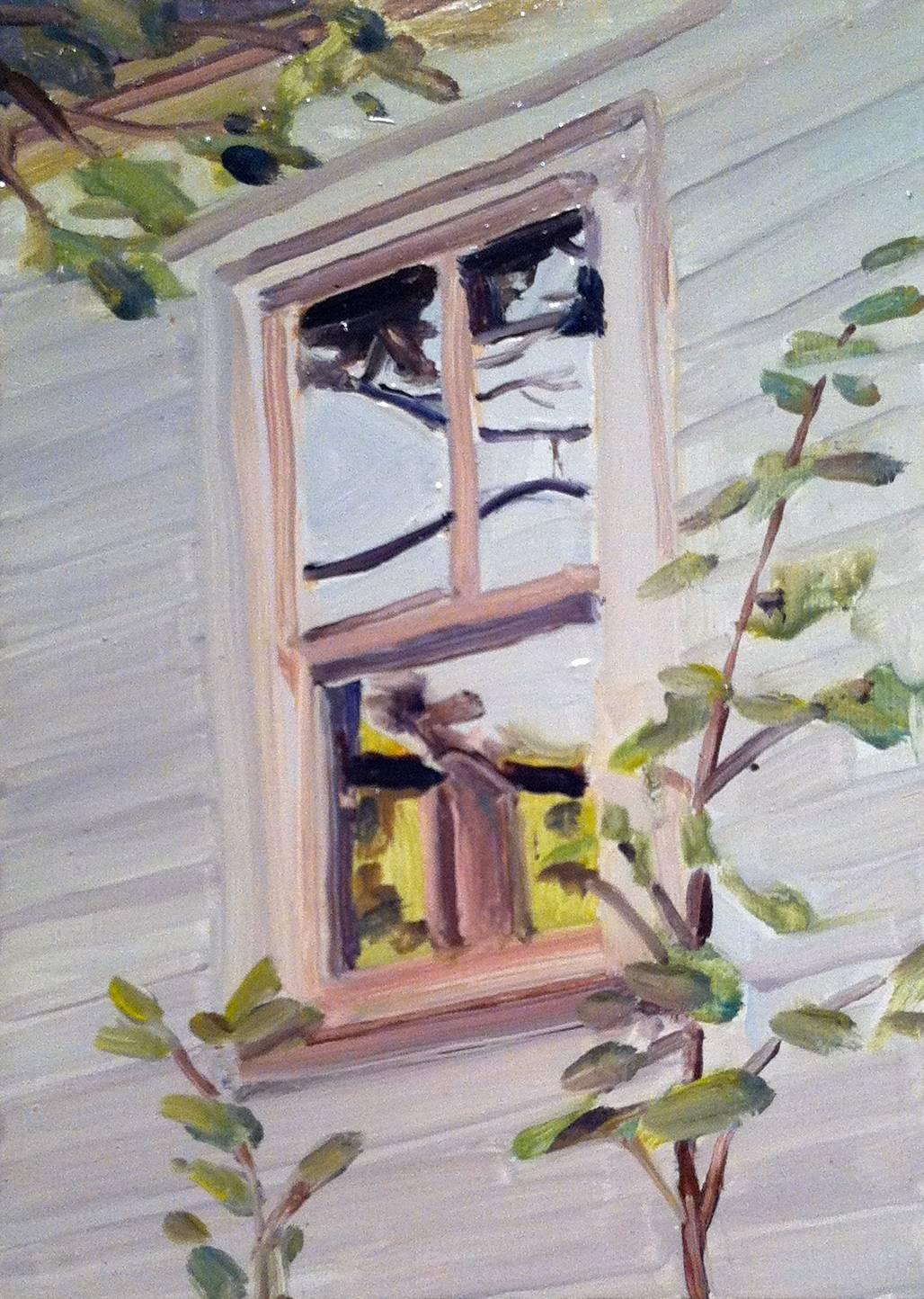 Single Window #2, Framed - Painting by Elizabeth O'Reilly