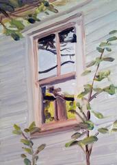 Used Single Window #2, Framed