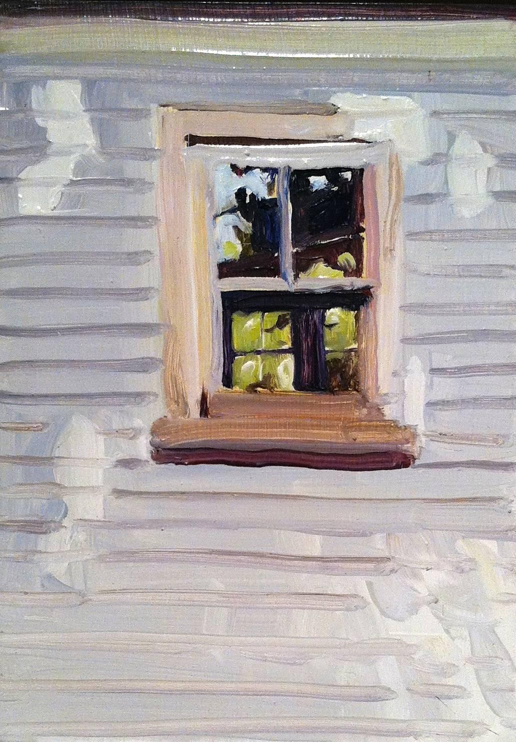 Single Window #1, Framed - Painting by Elizabeth O'Reilly