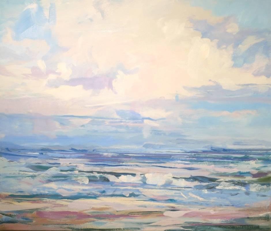 Landscape Painting di Richard Orient - Surf mattutino, con cornice