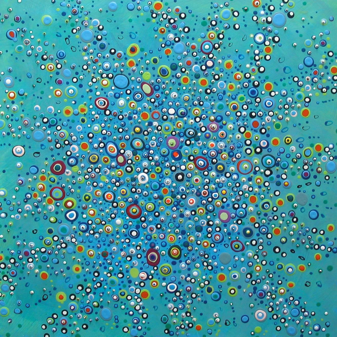 Charlotte Smith Abstract Painting - Bubbleliscious