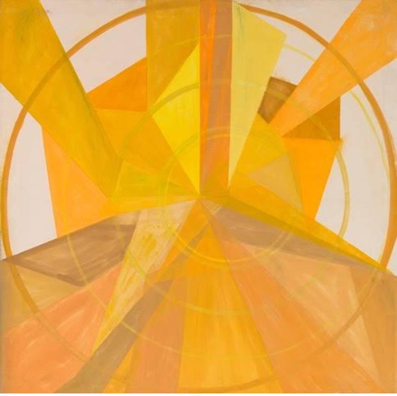 Steven Kinder Abstract Painting - The Yellow Light, Framed