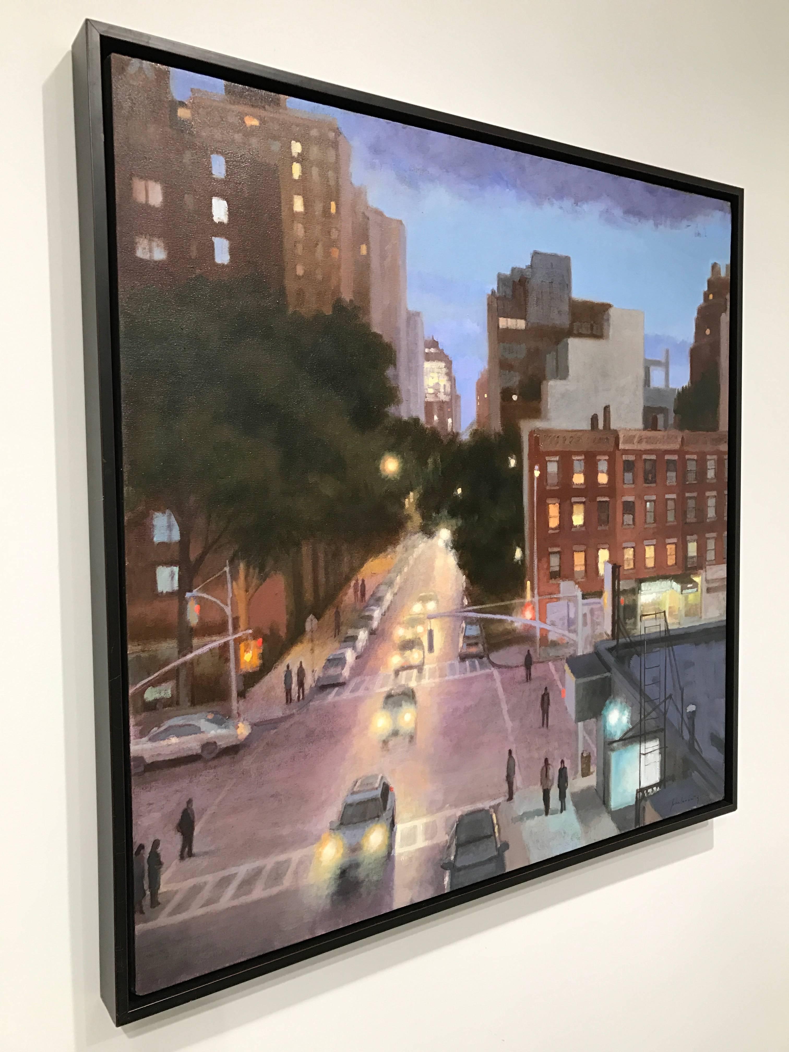 View From the Highline, Framed - Painting by Paul Schulenburg
