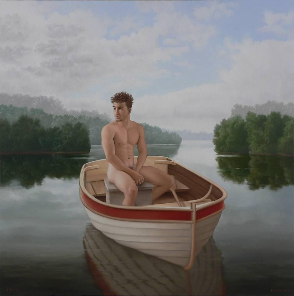 Wes Hempel Landscape Painting - The Lost Oar