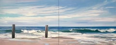 East Hampton Surf Diptych, Framed