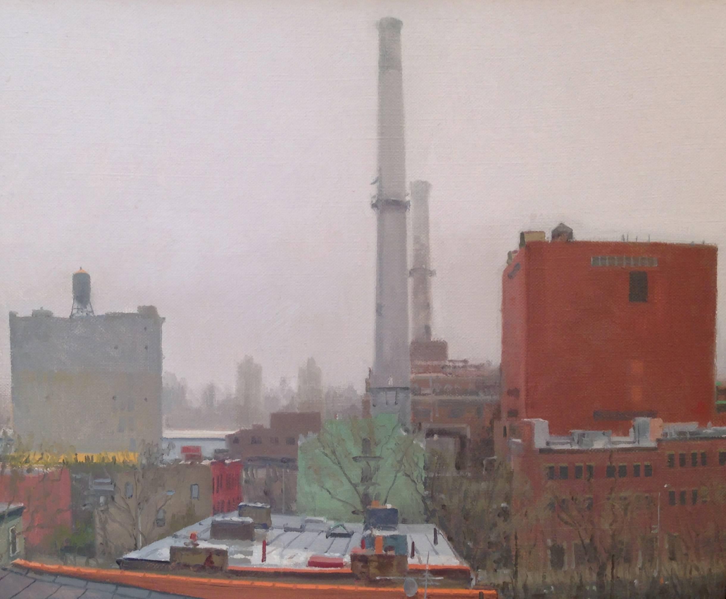 Nicholas Evans-Cato Landscape Painting - Minaret, Framed