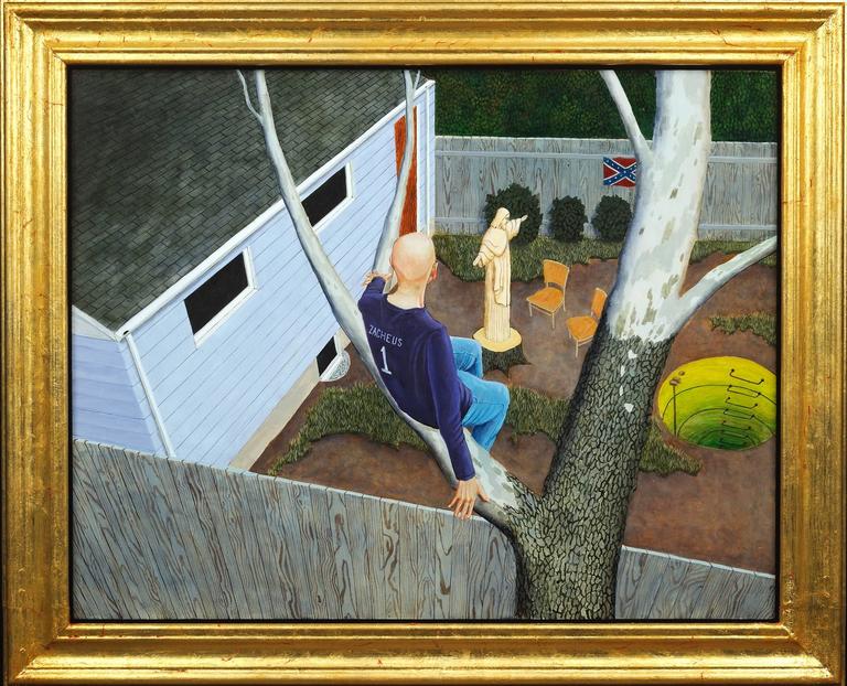 Tim Vermeulen Figurative Painting -  Z. Zacheus he, Did Climb the Tree, His Lord to See