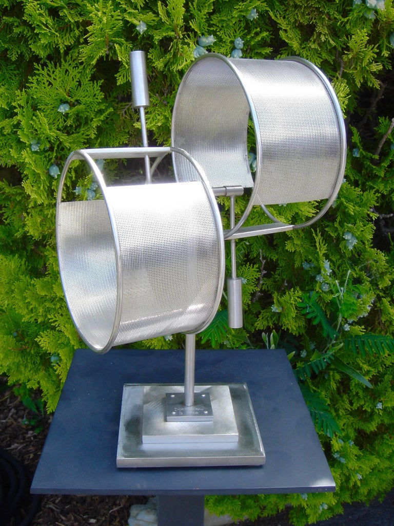Ken Bortolazzo Abstract Sculpture - Dos Mundos, kinetic sculpture