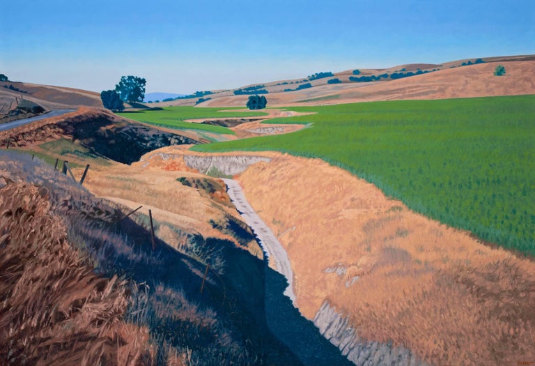 Bruce Everett Landscape Painting - Dry Creek in Hog Canyon (San Miguel, CA) (framed)