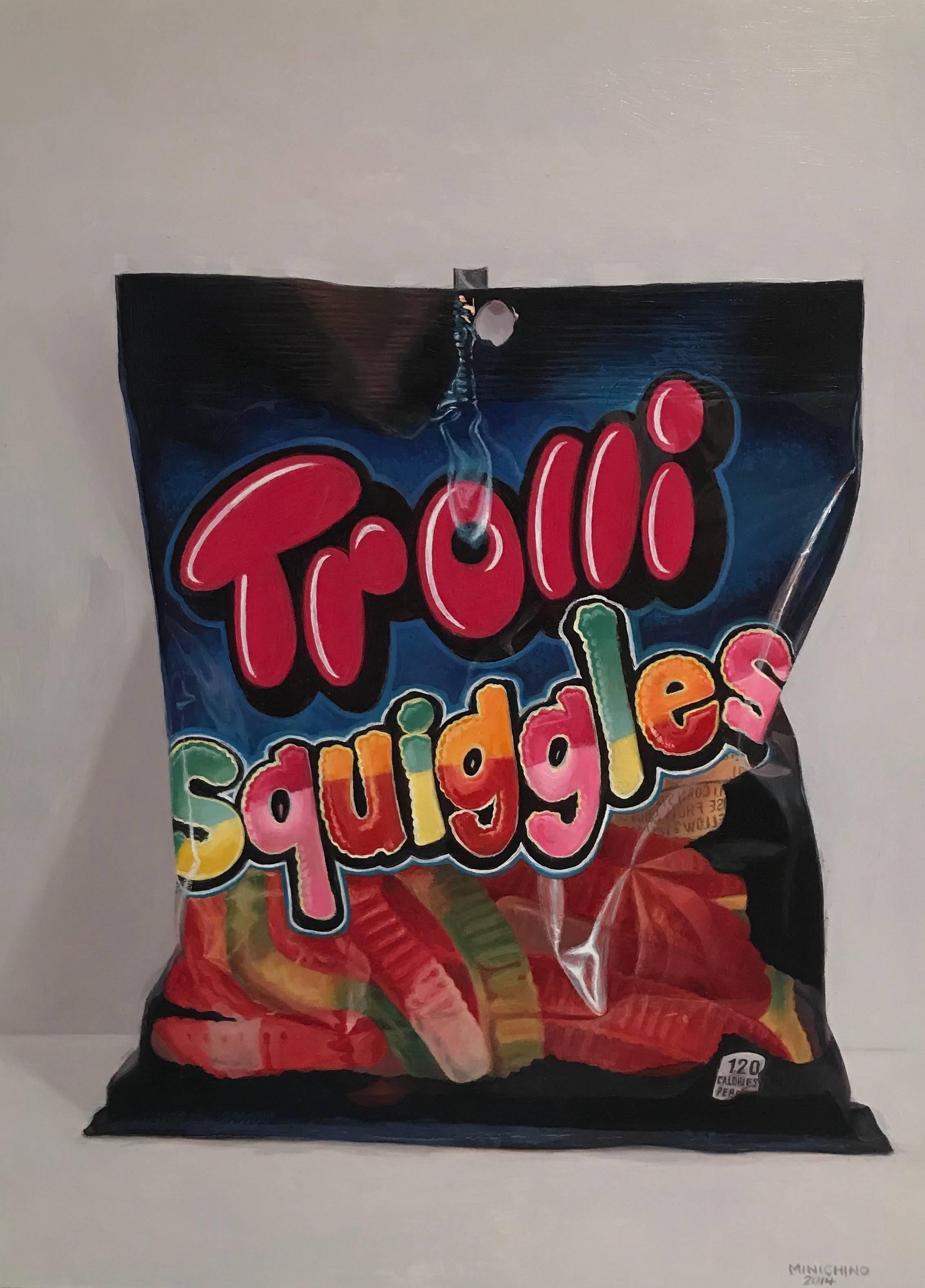 Still-Life Painting di Gina Minichino - Squiggles di Trolli, con cornice