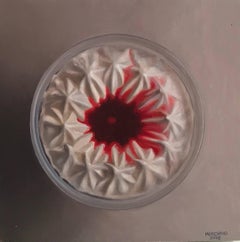 Erdbeer-Eiscreme-Tasse, gerahmt