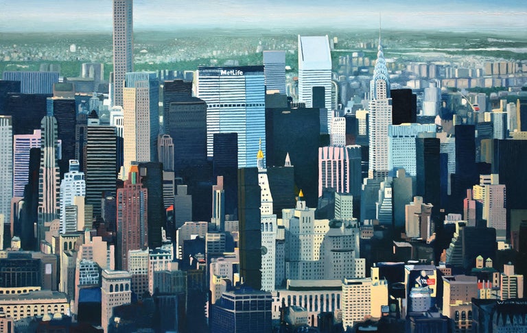 David Leonard Landscape Painting - The Climate of New York