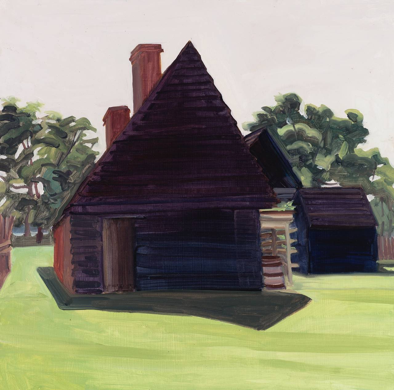 Elizabeth O'Reilly Landscape Painting - Black House in Shadow