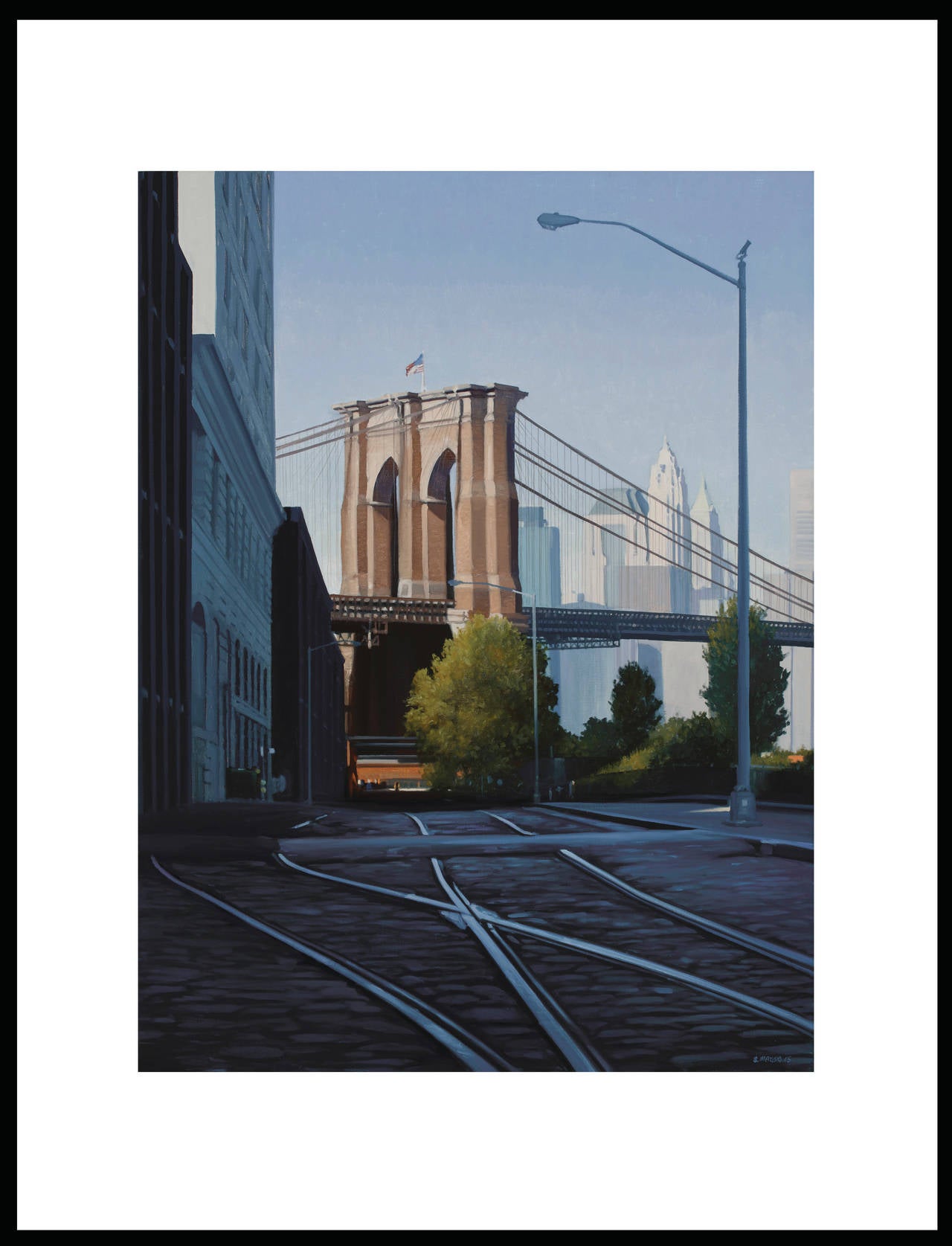 Stephen Magsig Print - Brooklyn Bridge Shadows