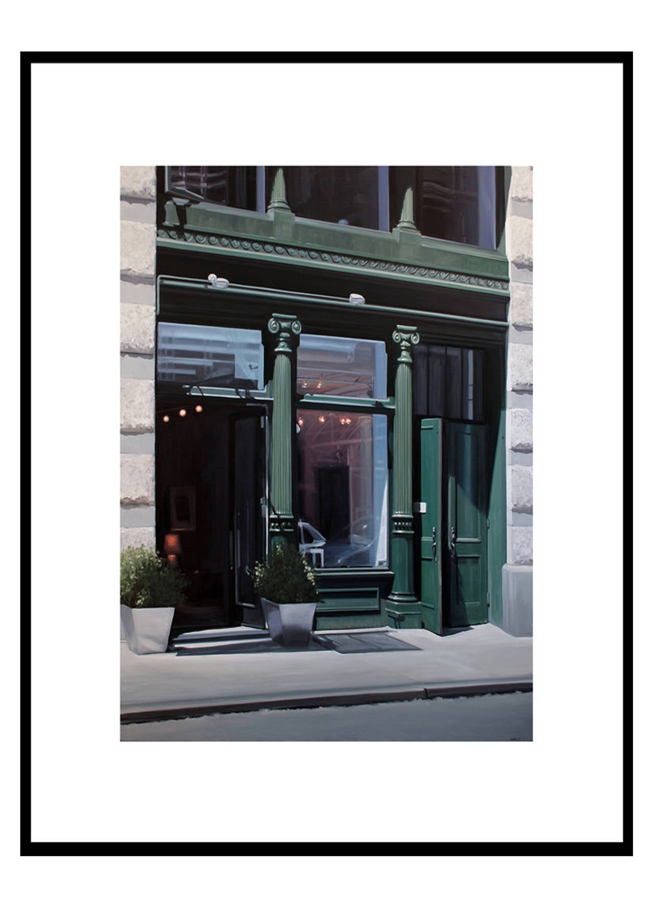 Stephen Magsig Landscape Print - Green Doors