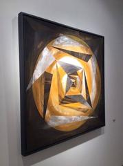 Yellow Circle, Framed