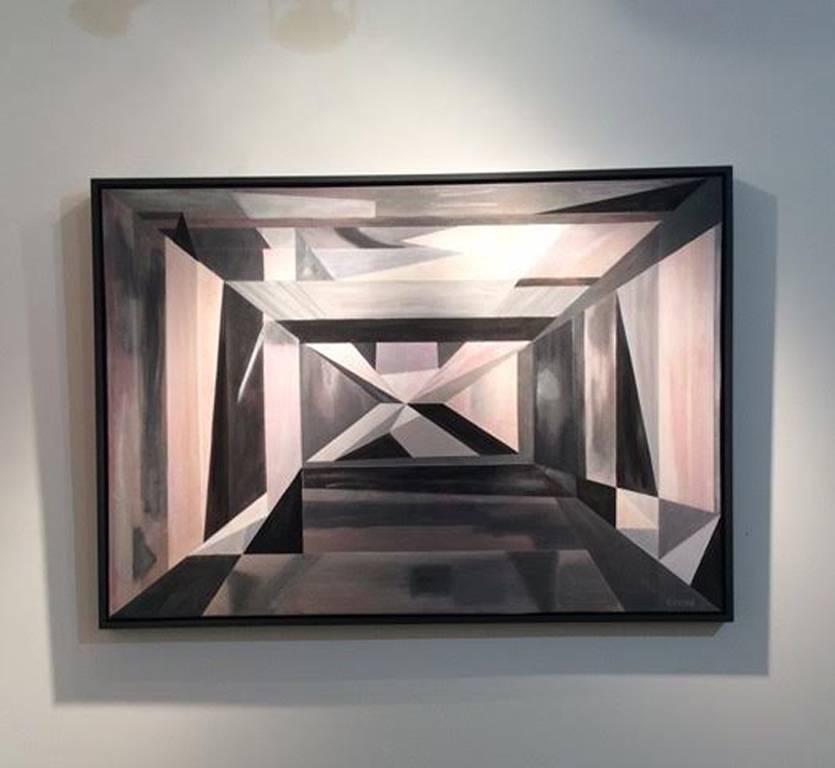 Noir et blanc, encadré - Painting de Steven Kinder