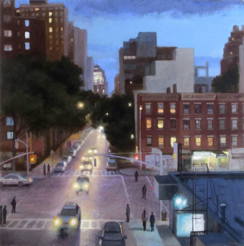 Paul Schulenburg Landscape Painting - View From the Highline, Framed