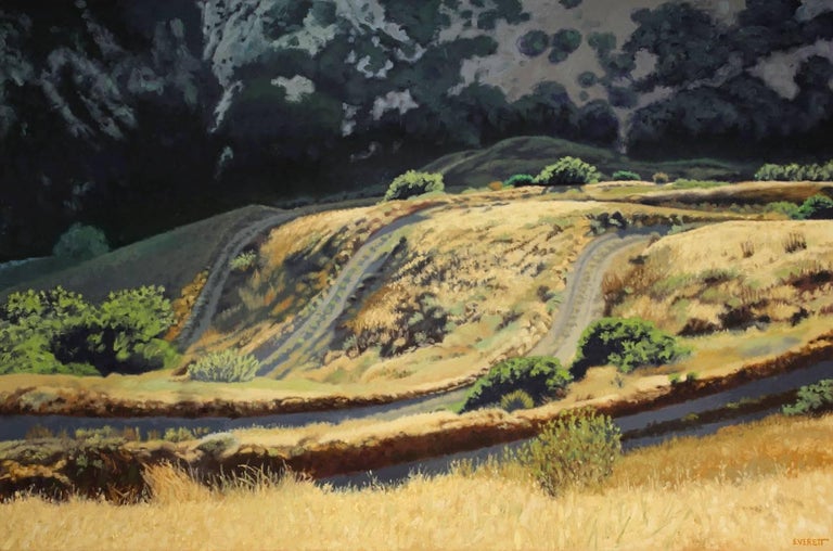 Bruce Everett Landscape Painting - Switch Backs (Granada Hills, CA) (framed)