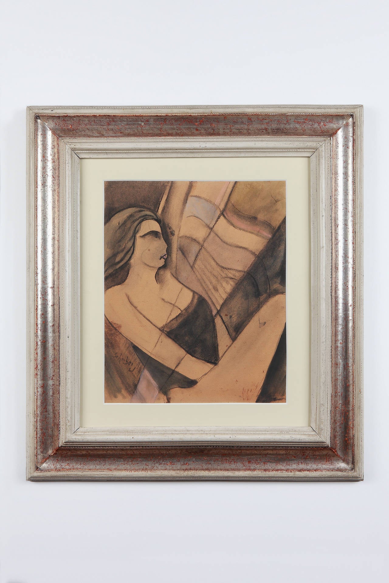 Großer Scheiber-Pastell „Sailing“, um 1930 – Painting von Hugó Scheiber