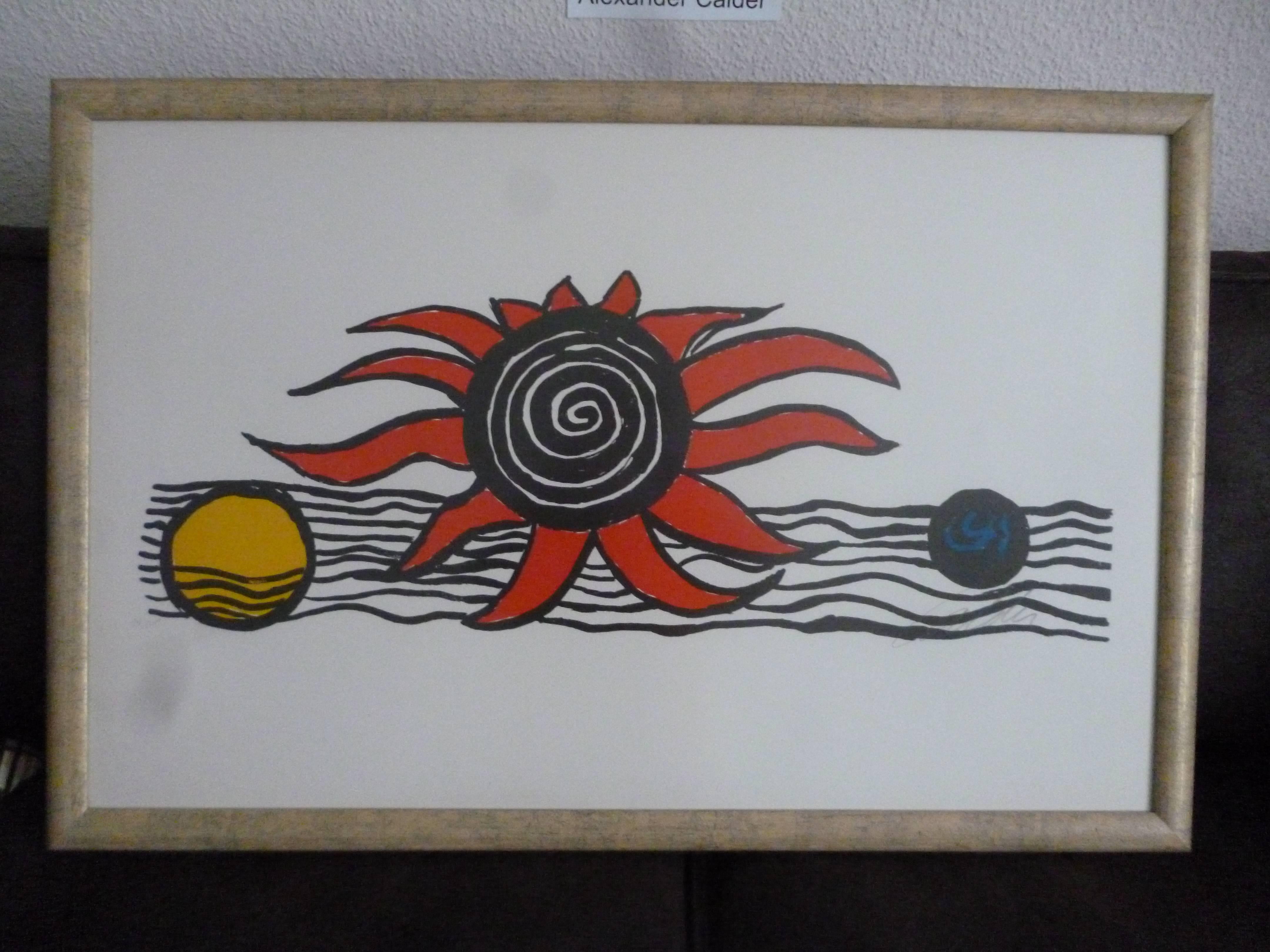 Alexander Calder Abstract Print - "Sonne und Mond" ( "Sun and moon" )