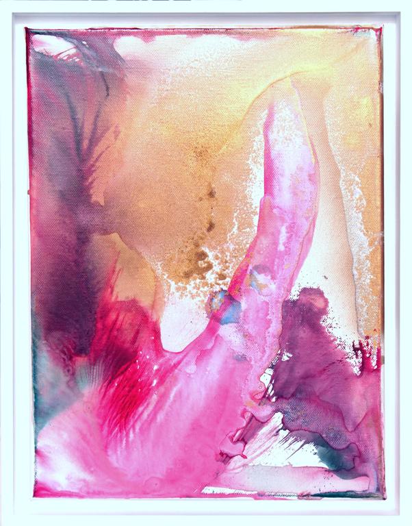 Udo Haderlein Abstract Painting and Ink on Canvas "No Title" 1