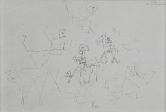 Jean Paul Klee Radierung „Zwei Reiter von Geistern geleitet“