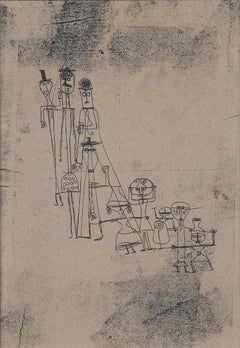 Gravure à l'eau-forte « Grosse und Kleine » de Paul Klee