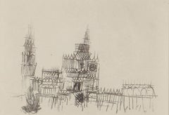 Paul Klee Aguafuerte "Niederländische Katedrale" (Bodas de Navidad)